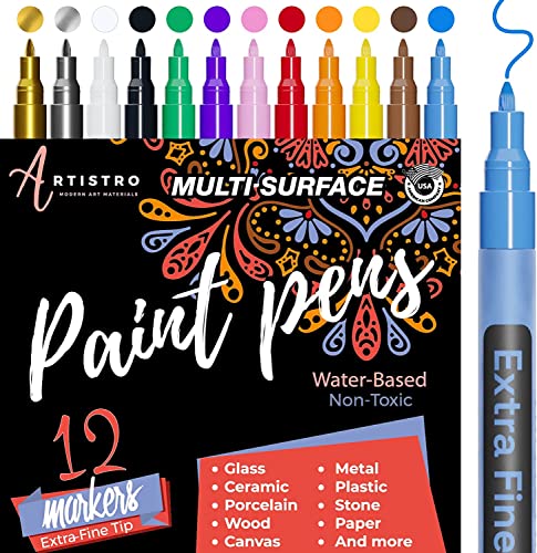 Paint Pens for Rock Painting, Stone, Ceramic, Glass, Wood, Canvas